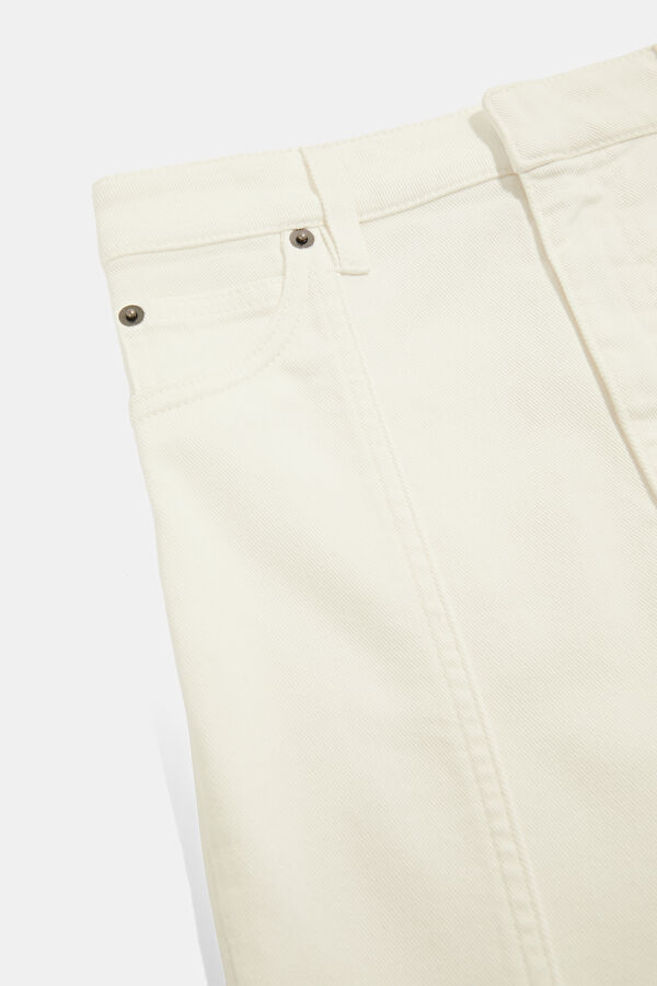 White Women's Skinny Flared Trousers 3