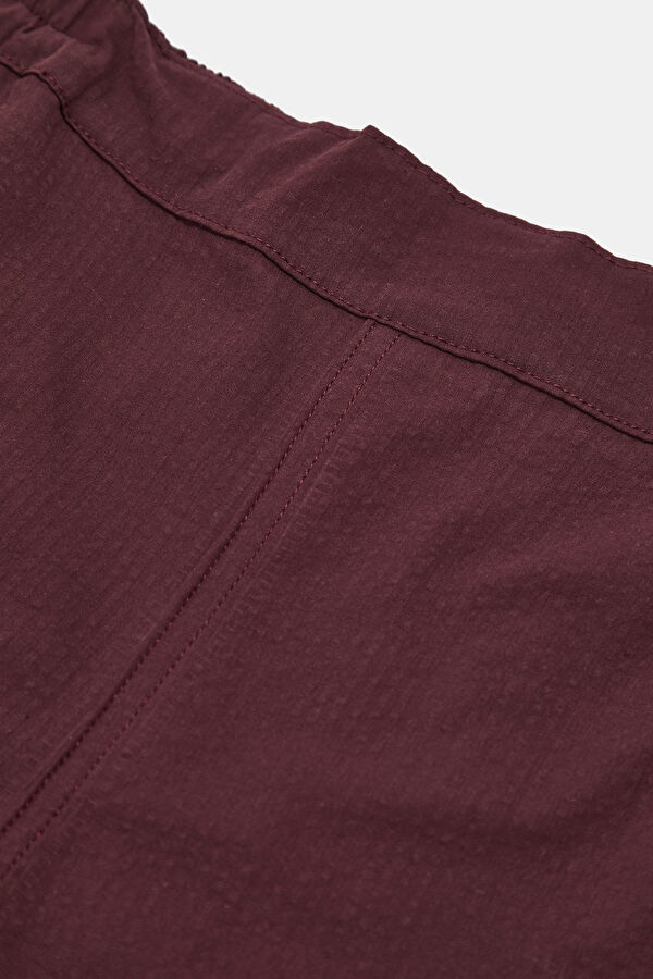 Bordo Wide Leg Spor Kadın Pantolon 3