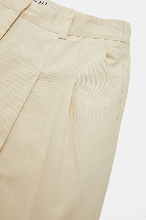 Krem Wide Leg Kadın Pantolon 4