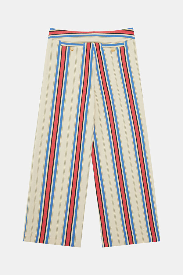 Kırmızı Wide Leg Kadın Pantolon 2