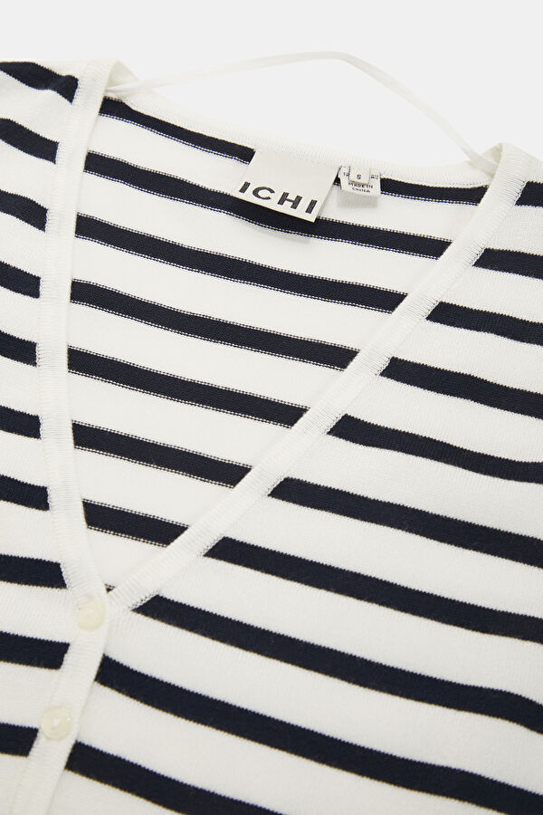 White Striped Women's Vest 3