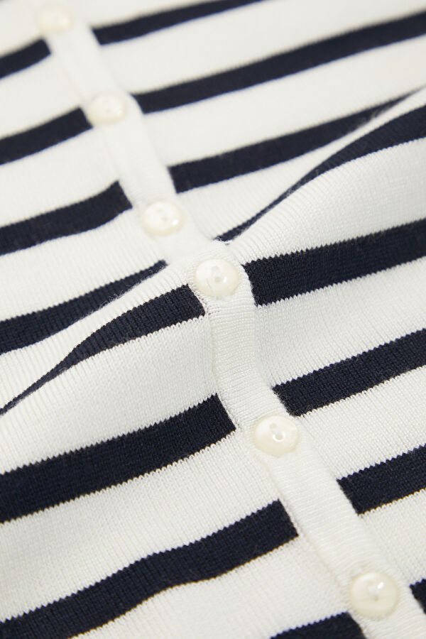 White Striped Women's Vest 4