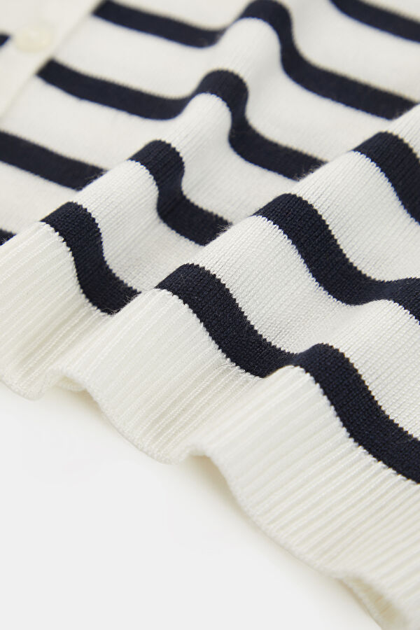 White Striped Women's Vest 5