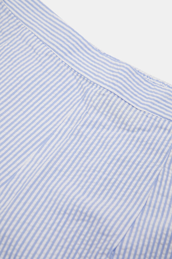Blue Striped Women's Shorts 3