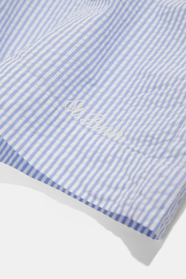 Blue Striped Women's Shorts 5