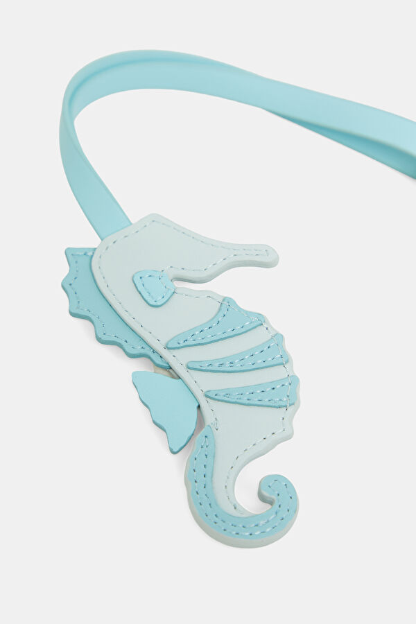 Light Blue Leather Charm 2