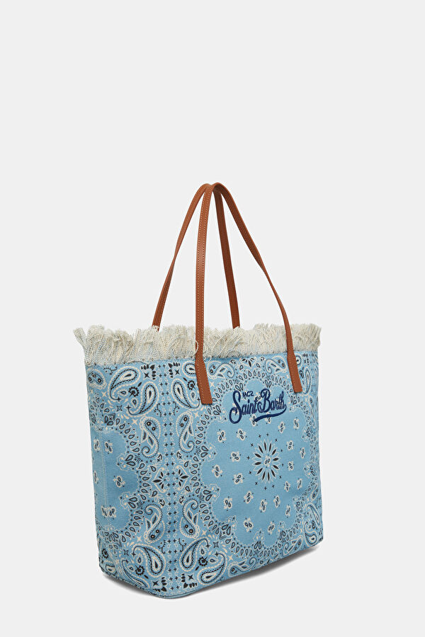 Light Blue Shawl Pattern Bag 2