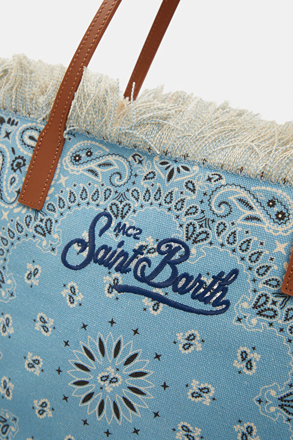 Light Blue Shawl Pattern Bag 4