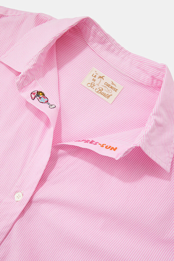 Pink Striped Women's Shirt 3