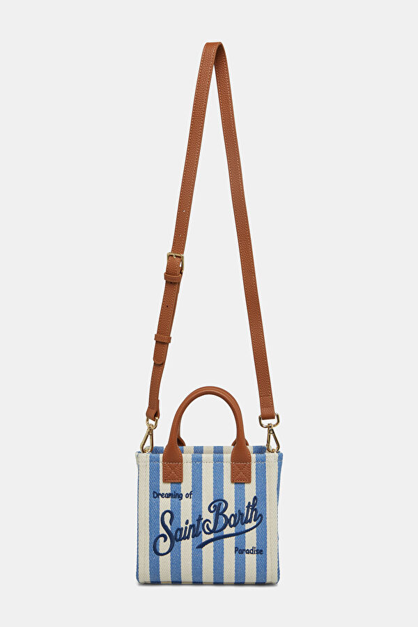 Vanity Mini Blue Striped Bag 2