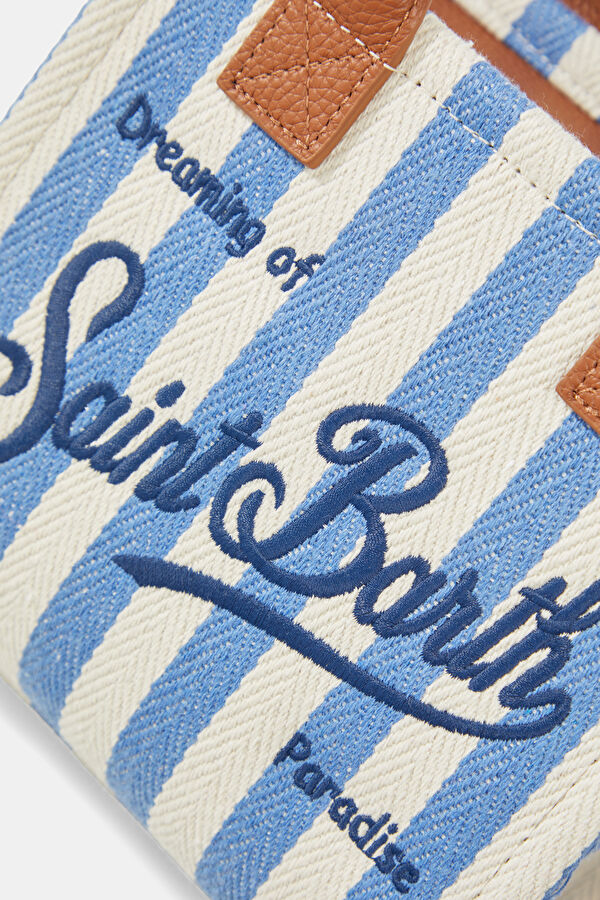 Vanity Mini Blue Striped Bag 5