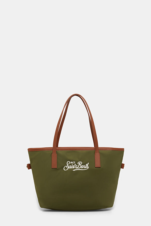 City Bag Mid Nylon Haki Çanta