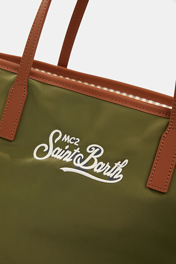 City Bag Mid Nylon Haki Çanta 4
