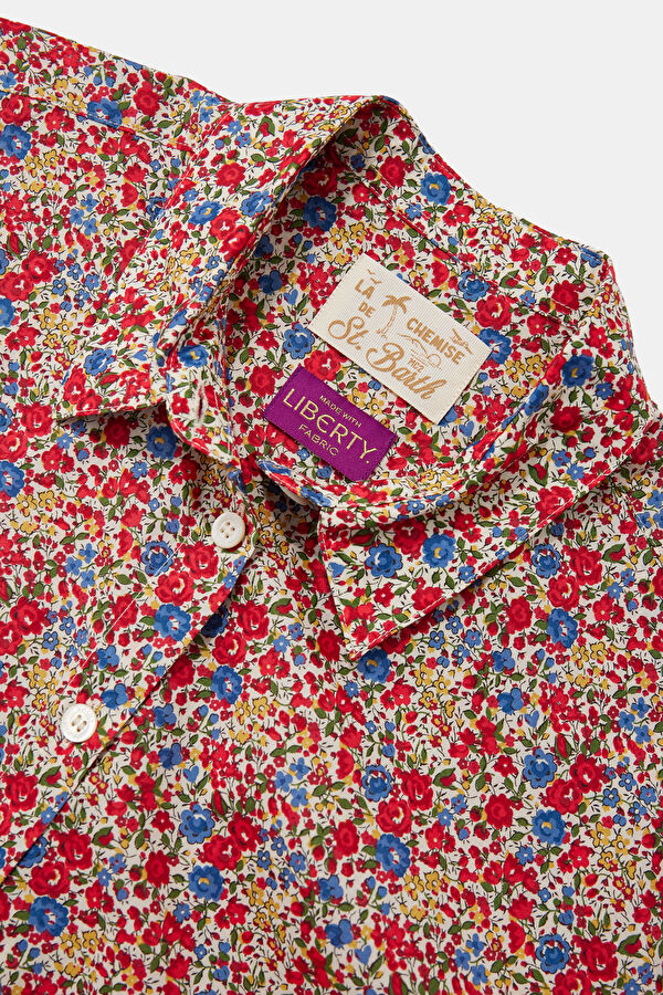 Red Patterned Women's Shirt 3