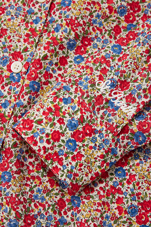 Red Patterned Women's Shirt 4