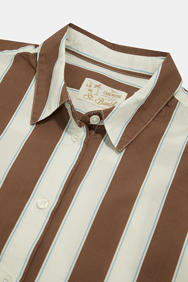 Brown Striped Women's Shirt 6