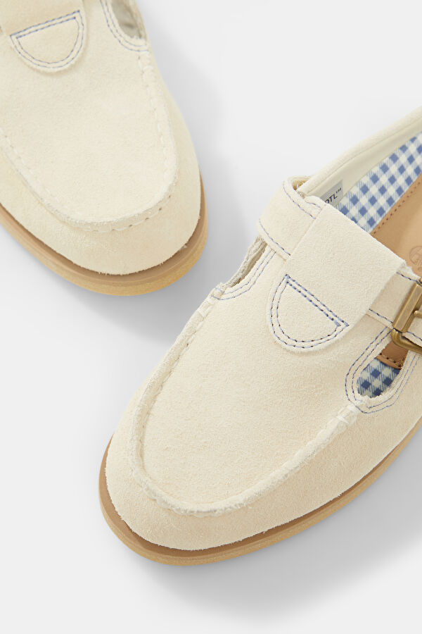 Classic Beige Women's Boat Shoes 4