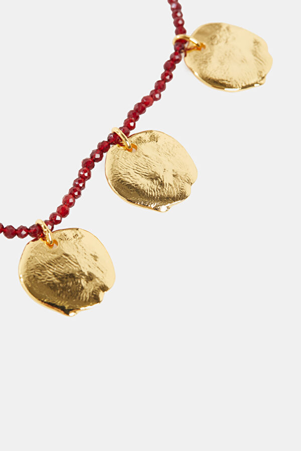 Burgundy Beaded Necklace 2