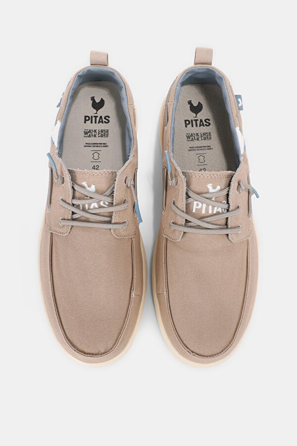 Maui Beige Men's Boat Shoe 4