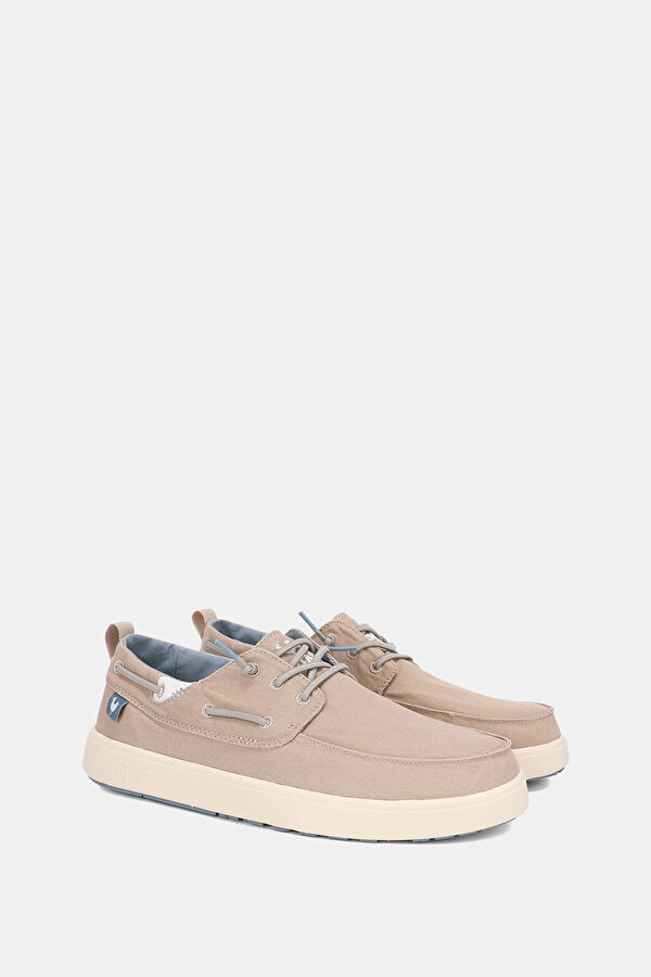 Maui Beige Men's Boat Shoe 6