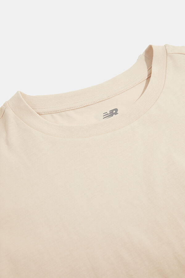 Bej Bisiklet Yaka Kadın T-Shirt 3