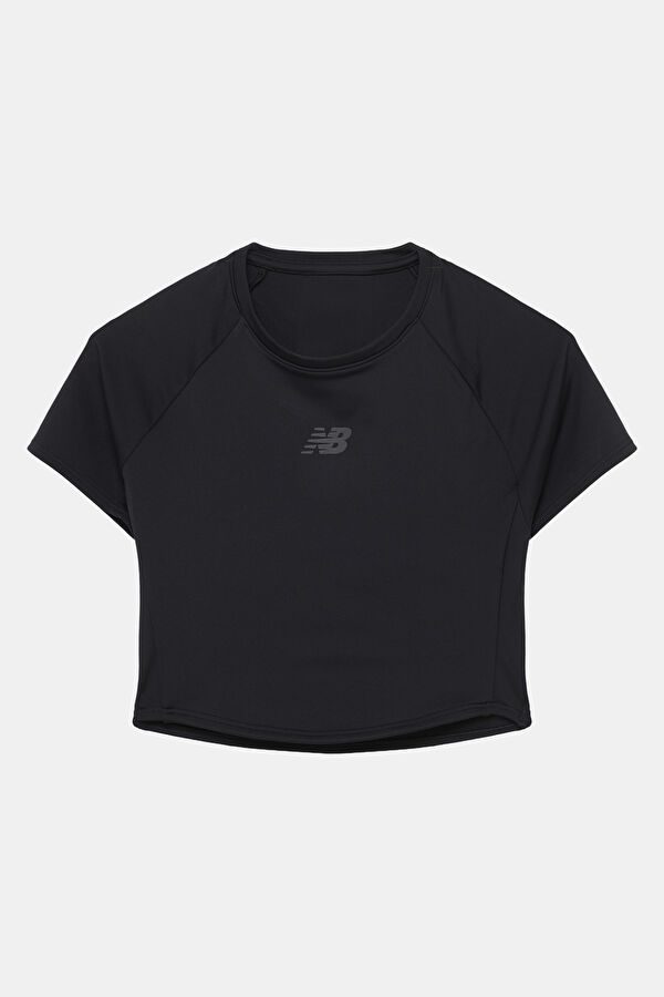 Siyah Bisiklet Yaka Kadın T-Shirt
