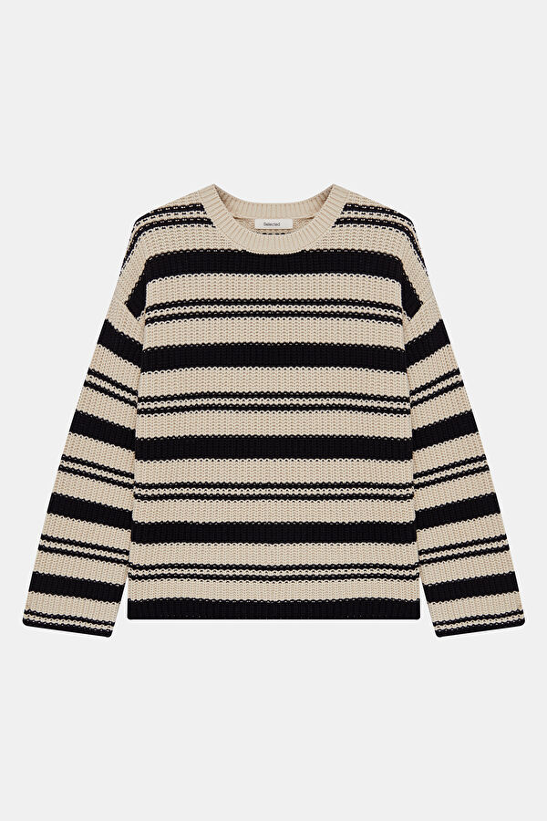 Black Striped Women's Sweater