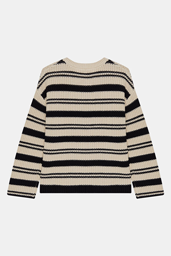 Black Striped Women's Sweater 2