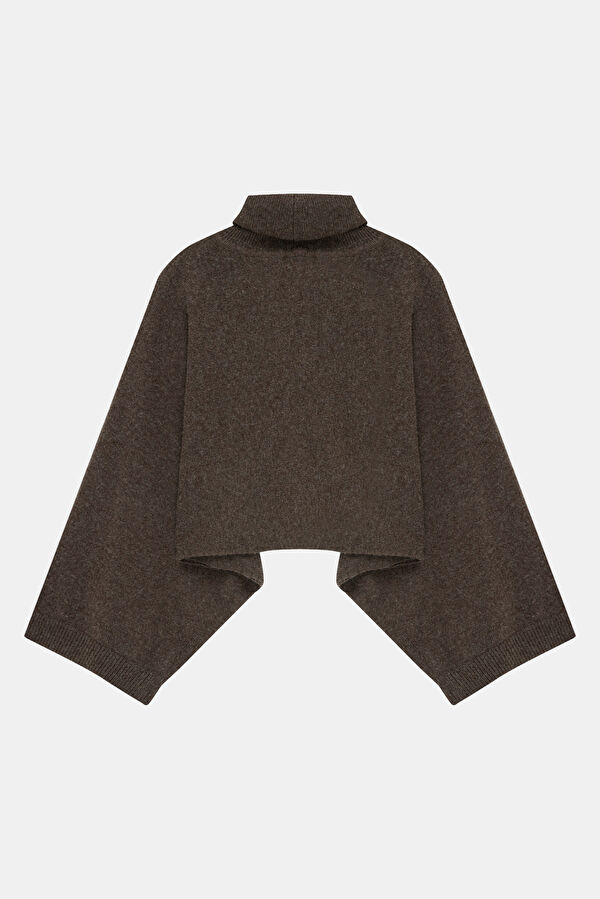 Brown Wool Women's Sweater 2