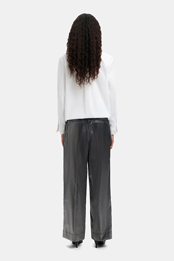 Siyah Wide Leg Viskoz Kadın Pantolon 3