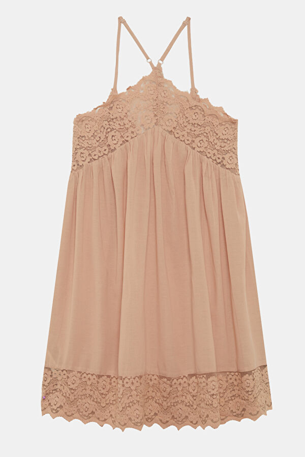 Beige Mini Women's Dress 2
