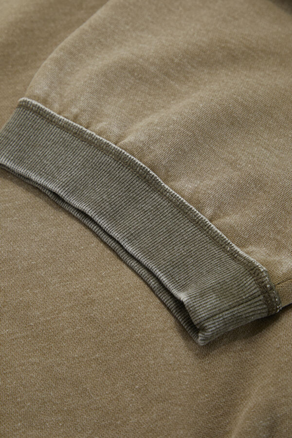 Kahve O Yaka Kadın Sweatshirt 4