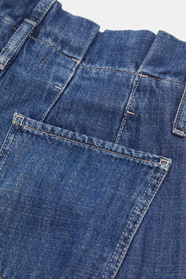 Blue Women's Wide Leg Jean Pants 8