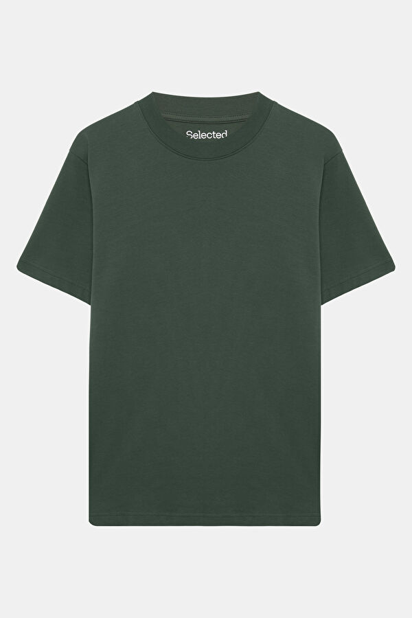 Relax Fit Dark Green Crew Neck Men's T-Shirt