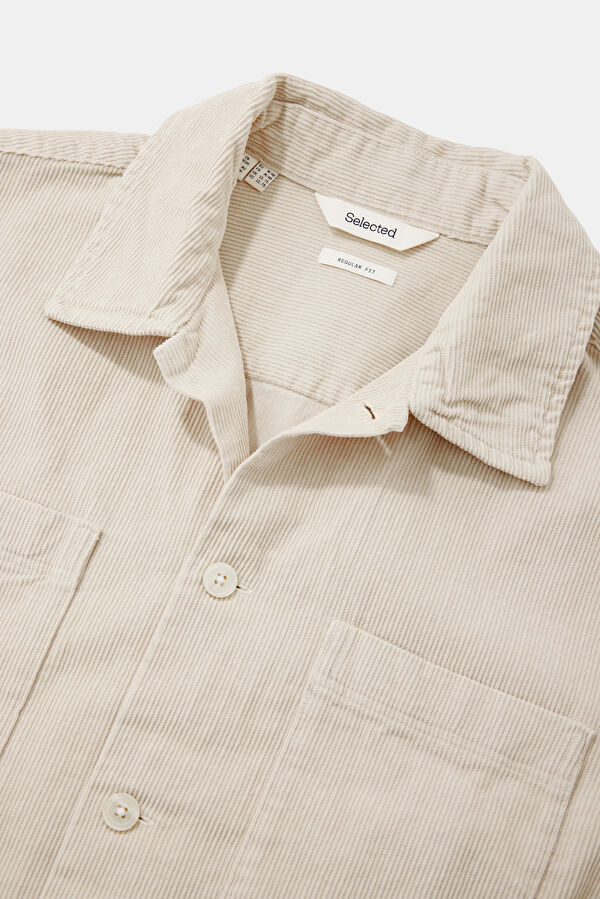 Relax Fit Cream High Neck Men's Shirt 3