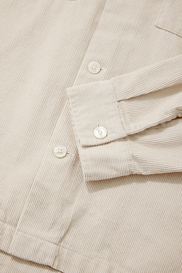 Relax Fit Cream High Neck Men's Shirt 4