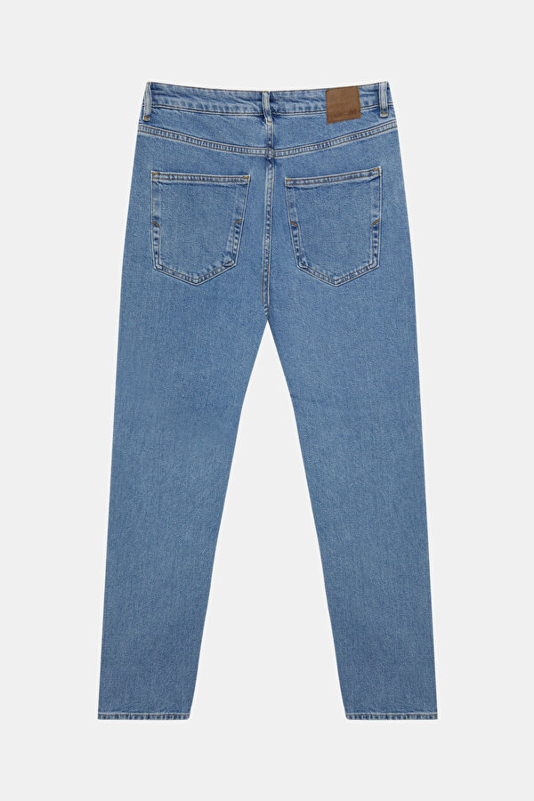 Light Blue Tapered Fit Men's Jeans 5