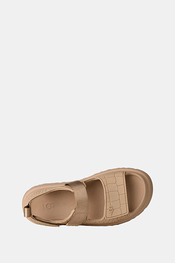 Goldenglow Embossed Açık Bej Kadın Sandalet 6