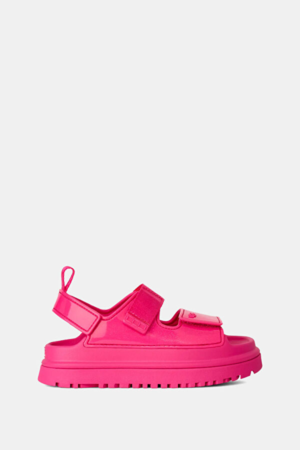 GoldenGlow Glossy Sparkles Fuchsia Children's Sandals
