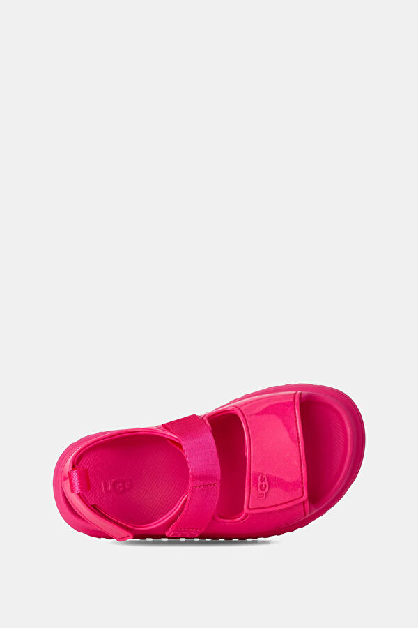 GoldenGlow Glossy Sparkles Fuchsia Children's Sandals 6
