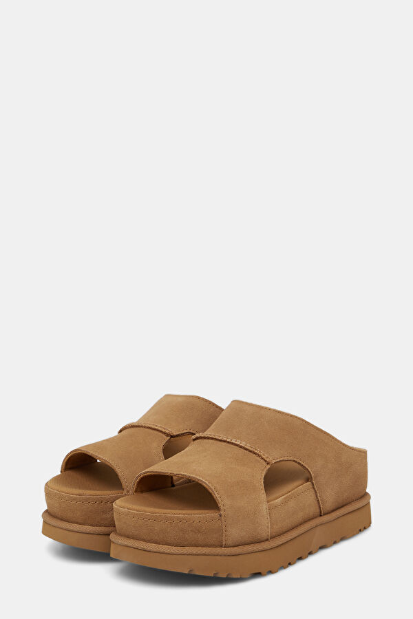 Goldenstar Hi Cutout Tan Women's Slippers 2