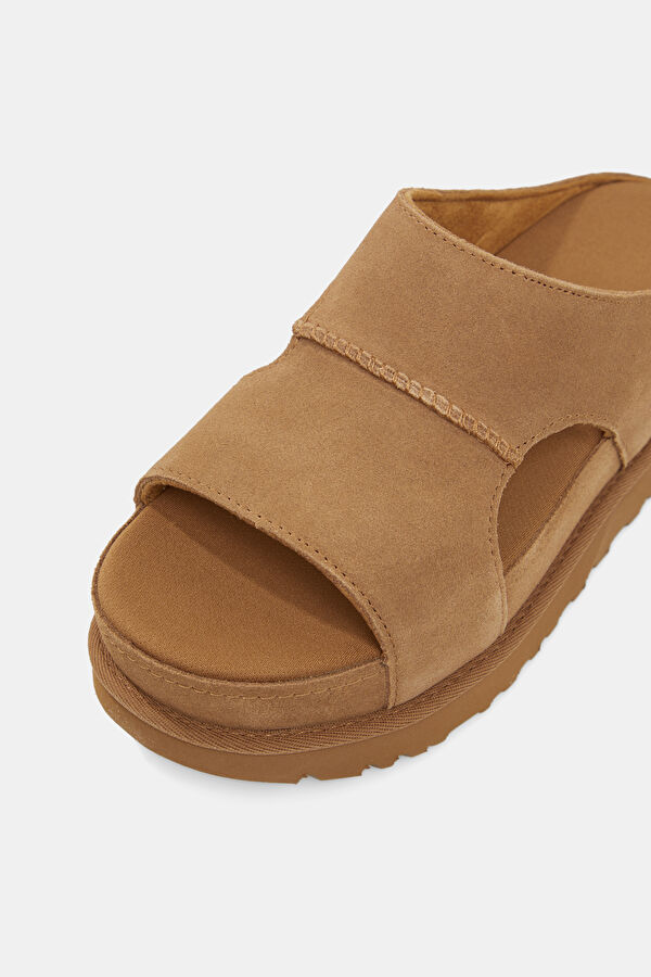 Goldenstar Hi Cutout Tan Women's Slippers 5