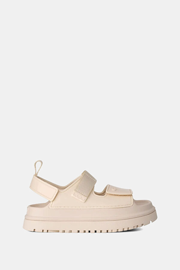 GoldenGlow Glossy Sparkles Cream Children's Sandals