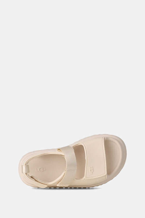GoldenGlow Glossy Sparkles Cream Children's Sandals 6