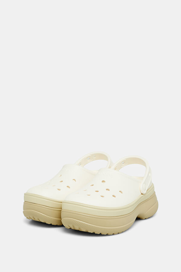 Classic Stacked Clog White Women's Slippers 2