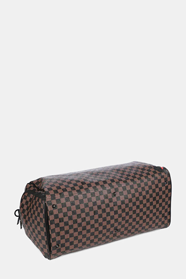 Check 2 Emboss Duffle Kahve Çanta 4