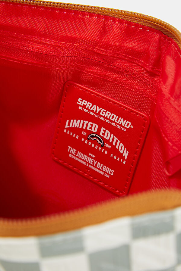 Graff Embossed Cream Check Gri Çanta 6