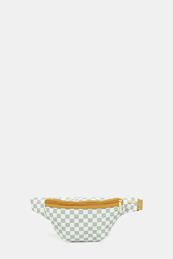 Graff Embossed Cream Check Savvy Gri Çanta