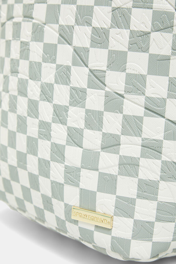Graff Embossed Cream Check Krem Çanta 5