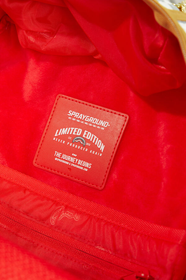 Graff Embossed Cream Check Krem Çanta 6